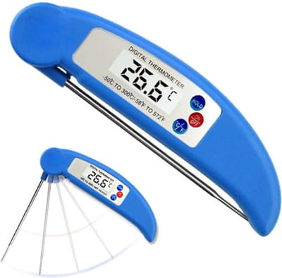 Finnacle - Thermometer - Digitale Vleesthermometer - Keukenthermometer - Draadloos - -50°C tot 300°C | Keuken - Braadthermometer - BBQthermometer - Blauw/Zwart