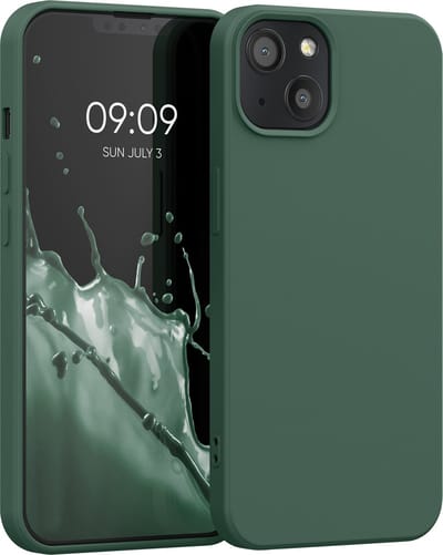 kwmobile telefoonhoesje geschikt voor Apple iPhone 13 - Hoesje voor smartphone - Back cover in mosgroen