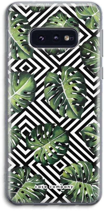 Case Company® - Hoesje geschikt voor Samsung Galaxy S10e hoesje - Geometrische jungle - Soft Cover Telefoonhoesje - Bescherming aan alle Kanten en Schermrand