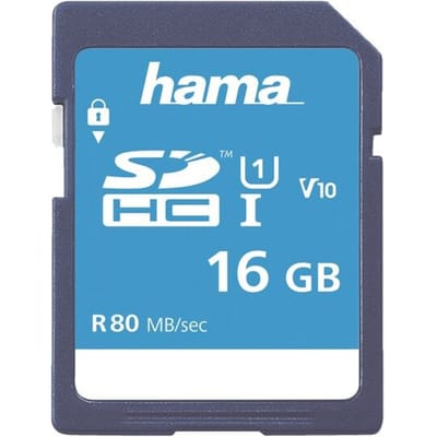 Hama 00124134 flashgeheugen 16 GB SDHC UHS-I Klasse 10