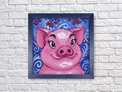 Wizardi Diamond Painting Kit Little Piggy WD2297