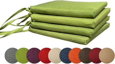 Stoelkussen Set - Zitkussen Tuinkussen - Buiten Zitten - Wasbaar Materiaal - 40x40cm - Groen