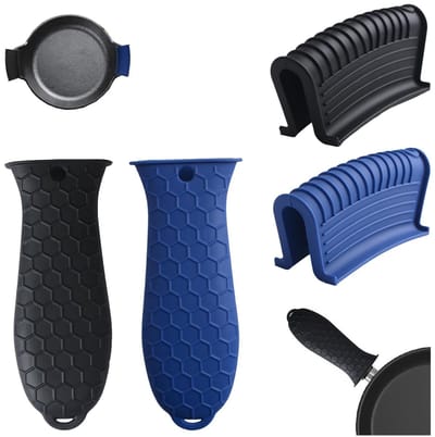 Dailygoods- Handvat Hittebestendig - Siliconen Handvat Houder - Antislip Pannenhouder - Set van 4 - Keukenaccessoire - Geschikt voor Barbecue - Pannenhandschoenen