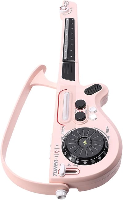 Elektrische Kindergitaar - Speelgoed Gitaar Muziek - Muziek Maken Leren - Snaarloos Ontwerp - 40 x 21 x 9 cm