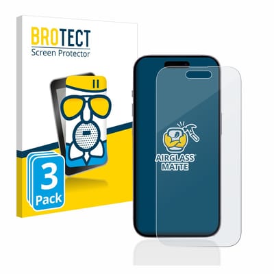 BROTECT - Screenprotector voor Apple iPhone 14 Pro - Folie Beschermfolie Beschermglas matte 3 Stuks