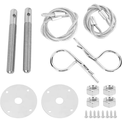 Kit de clips de verrouillage de capot moteur, plaque de goupille, accessoire modifié pour voiture white
