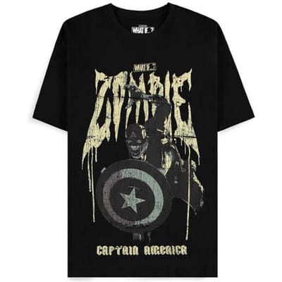 Captain America T-shirt - Zombified - S tot XXL - voor Mannen - zwart