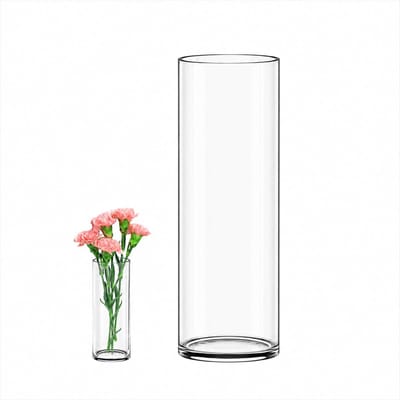 Vaas, cilinder, 35 cm hoog, grote vaas, glas, bloemenvaas, groot, modern, Ø 12 cm, cilinder, vazen, glas voor stompkaarsen, drijvende kaarsen voor bruiloftsdecoratie, decoratie, woonkamer