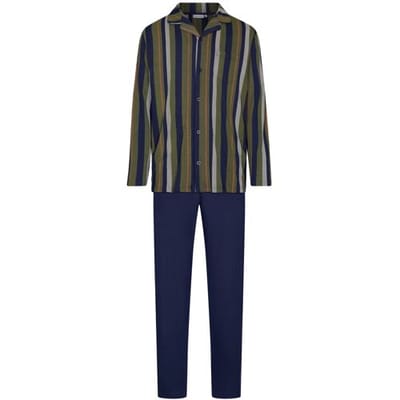 Pastunette - Pyjama - Adventure - Katoen/Modal - Groen/Blauw - Doorknoop - Maat L