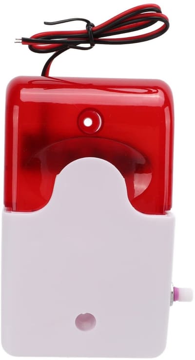 Dailygoody - Bewegingssensor Alarm - Geluid Licht Alarm - Hoge Decibel - Rood - Perimeter Alarm - Veiligheidswaarschuwing - Geschikt voor Wandmontage