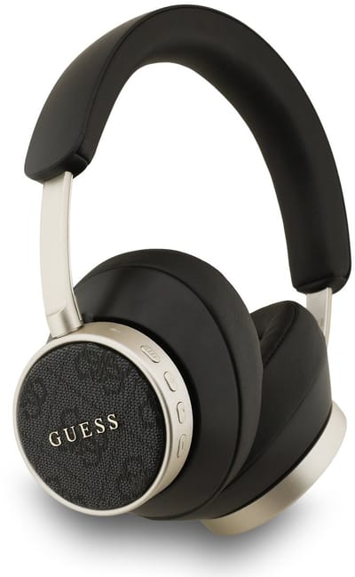 Guess 4G Classic Logo ENC TWS Koptelefoon – ENC – draadloos – PU‑leer afwerking – Zwart