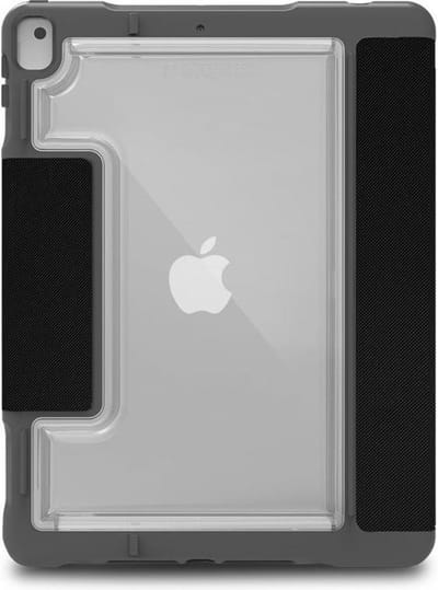 STM Dux Plus Duo iPad Hoes (10.2 inch, model 2019/2020, 7th/8th generatie), beschermhoes met auto-wake, zwart - Rugged
