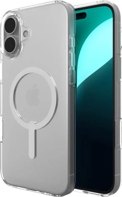 ZAGG Crystal Palace Lite Snap Hoesje Geschikt voor Apple iPhone 16 Plus - Grafeen Back Cover - Compatibel met MagSafe - Transparant