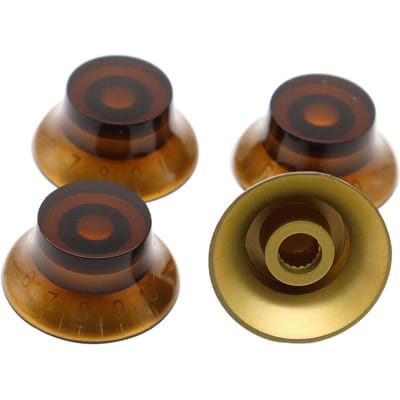 4 Pièces Chapeau Haut Cloche Vitesse Boutons Pour Guitare Lp Sg Boutons de Guitare Café