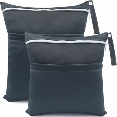 Stoffen luiertassen set met natte en droge zakken - Waterdichte, herbruikbare opbergtassen voor luiers en accessoires