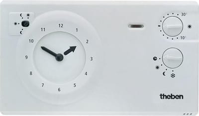 Theben 7220030 RAM 722 (RAMSES) - analoge klokthermostaat met dag- en weekprogramma, kamertemperatuurregelaar, kamerregelaar, thermostaat