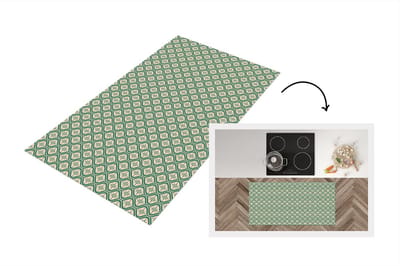 Keukenloper - Loper keuken - Sneeuwvlok - Winter - Vintage - Patroon - Kerst - 120x60 cm - Keukenloper vinyl