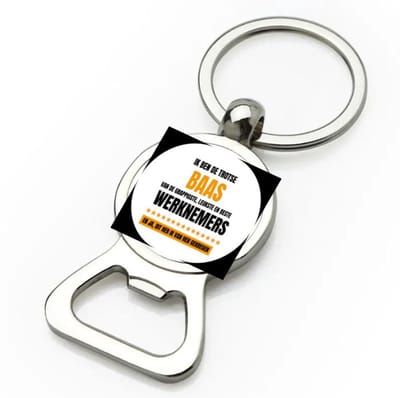 Akyol - trotse baas flesopener - Baas - een baas - werk - afscheidscadeau - verjaardagscadeau - kado - gift - 9 bij 3 cm