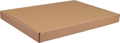 Brievenbusdoos A4+ met klep 370x260x28mm bruin 50 stuks