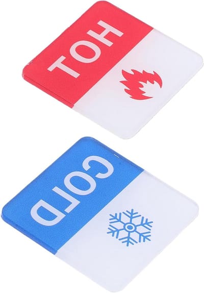 Water Temperatuur Stickers - Warm Koud Indicatoren - Veilig Water Gebruik - Zelfklevend Ontwerp - 10 Paren - Multicolour