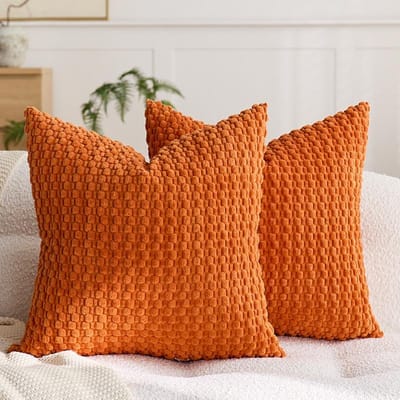Housse de coussin en velours côtelé Luxe léger Haut de gamme Coussin lombaire Housse de coussin pour canapé de maison, coussin de chevet de chambre 30x50cm