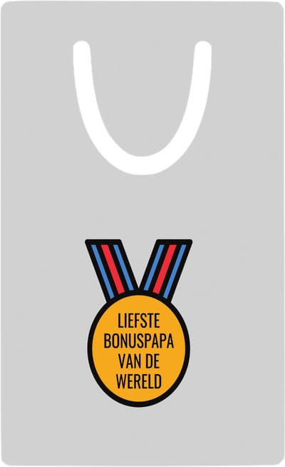 Hacebo® - liefste bonuspapa van de wereld metalen boekenlegger- Papa - de liefste bonusvader - vader cadeautjes - vaderdag - verjaardagscadeau - verjaardag - cadeau - geschenk - kado - gift - vader artikelen Bladwijzer boekenleggers - 7.6 cm x 5cm