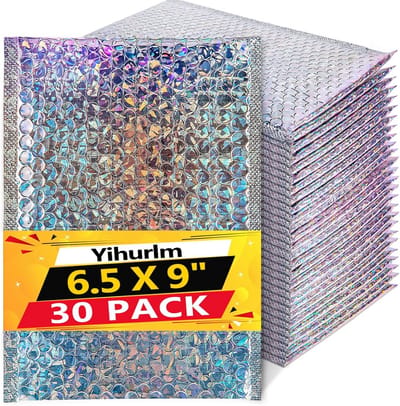 Holografische Bubbelmailers - 30 Stuks Waterdichte Enveloppen 16,5 x 22,5 cm