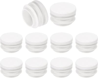 Ronde Eindkappen - Plastic Doppen - Meubels Beschermen - Slijtvast PE Materiaal - 10 Stuks - Wit