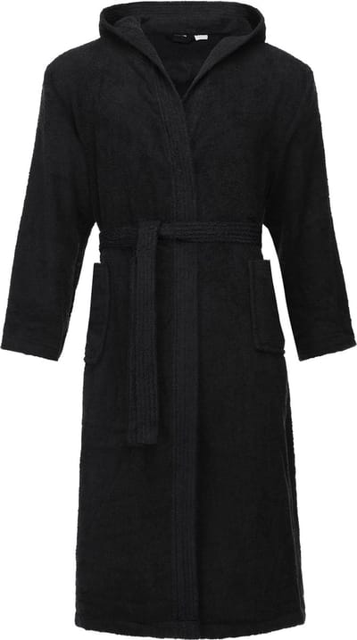 Ladeheid Heren Badjas met Capuchon - 100% Katoen - Wasmachine bestendig - Badstof - Zwart - S - LA-LA40-192-DG