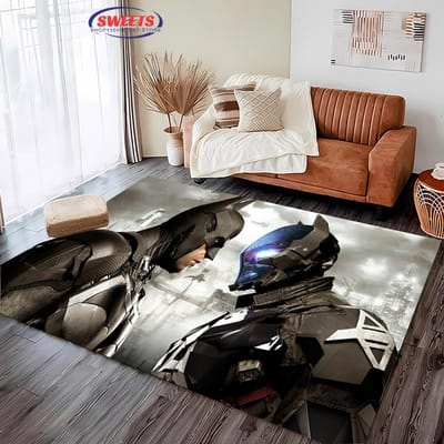 NR.5 DC Batman Thema Tapijt Nieuwe Release!Antislip Geluidsisolatie, Kleed voor Woonkamer Kinderkamer Kantoorruimtes, Duurzame Mat 150x200cm (59x79in)