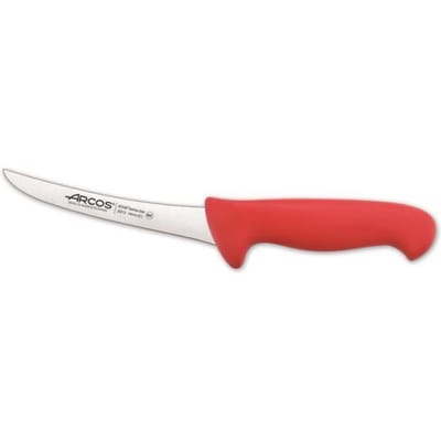 Uitbeenmes - ARCOS - Prof 291322 - Roestvrij staal Nitrum - Lemmet 14 cm - Ergonomisch rood handvat
