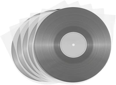 Set van 50 Transparante Vinyl Platenhoezen, Antistatische Binnenhoezen voor Platen, Optimale Bescherming voor Grammofoonplaten en Vinyl Collecties