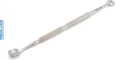 MEDLUXY® Pro - ComedonenLepel - Comedonendrukker (mee-eter verwijderaar) - Lepelmodel - 15.5 cm [blackhead remover, acne]