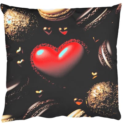 Sierkussens - Kussentjes Woonkamer - 50x50 cm - Macarons - Rood - Hart