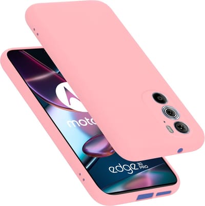 Cadorabo Hoesje geschikt voor Motorola EDGE 30 PRO / EDGE+ in LIQUID ROZE - Beschermhoes gemaakt van flexibel TPU silicone Case Cover