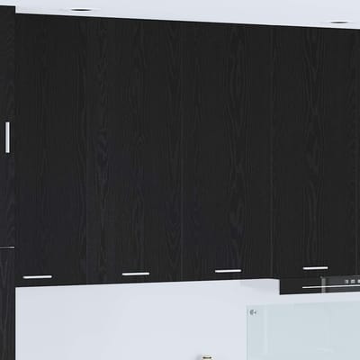 vidaXL - Hangkast - Zwart - Eiken - 80 - x - 31 - x - 100 - cm - Bewerkt - hout