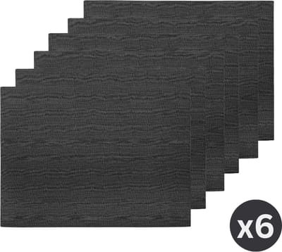 Placemat TRITON, SET/6, 33x45cm, zwart