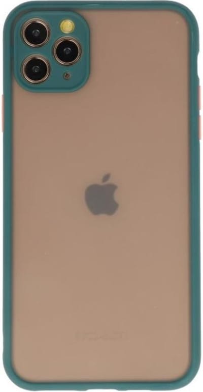 Hoesje Geschikt voor de iPhone 11 Pro Max - Hard Case Backcover Telefoonhoesje - Donker Groen