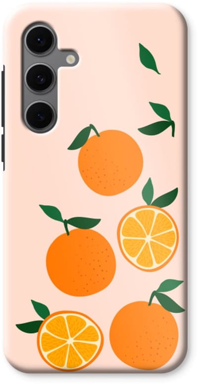 Case Company® - Hoesje geschikt voor Samsung Galaxy S24 FE hoesje - Will you be my clementine - Tough Case - Maximale Bescherming alle Kanten en Schermrand
