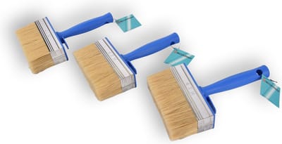 Set van 3 Stuks Blokkwast 14 cm | Verfkwast 40x140mm - Geschikt voor Water- en Olie-gebaseerde Verf