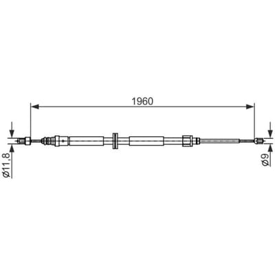 Kabel, parkeerrem BOSCH 1 987 482 432