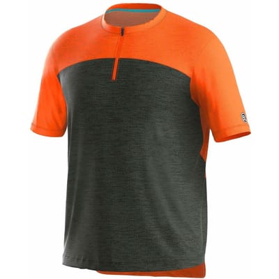 Bicycle Line Sentiero-fietsshirt met korte mouwen voor heren (Donkergroen/oranje)