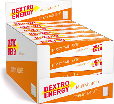 Dextro Energy Multivitamine - 24 x 14 stuks - Druivensuiker Tabletten met 10 Vitaminen - Dextrose - Snelle Suikers
