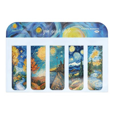 Magnetische Boekenleggers – 5x Set – Olieverf Landschappen – Viwado®