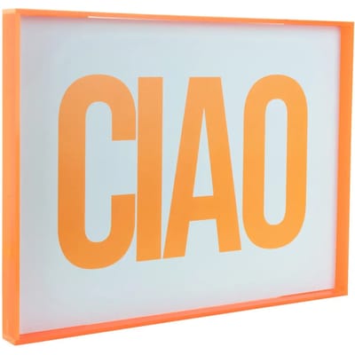 Present Time Wanddecoratie Ciao Large - Oranje - 3x41x31cm - Modern