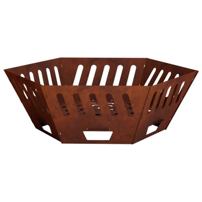 vidaXL - Vuurkorf - Roestkleurig - 80 - x - 80 - x - 28 - cm - weervast - staal
