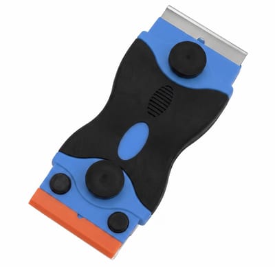Multifunctionele Schraper - Kookplaat Krabber - Schraper - Keramische / Halogeen / Inductie Kookplaten - Glasschraper - Glas Mes Schraper - Roestvrij Staal - Kunststof - Zwart - Blauw - IXEN
