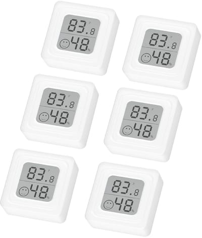 6 Stuks Digitale Binnen Hygrometer & Thermometer met LCD Scherm
