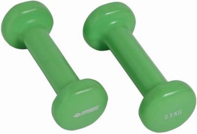 Schildkröt Fitness Dumbbells - 2 x 0.5 kg - Vinyl en metaal - Groen
