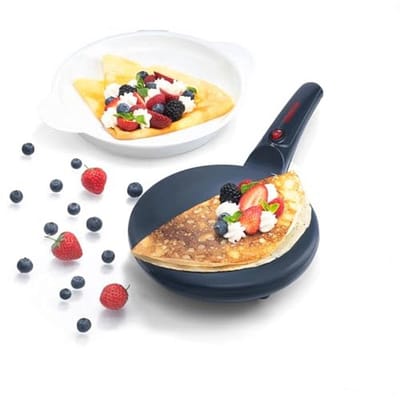 Compacte Crêpe Maker met Automatische Deegdompeling en Keramische Antiaanbaklaag